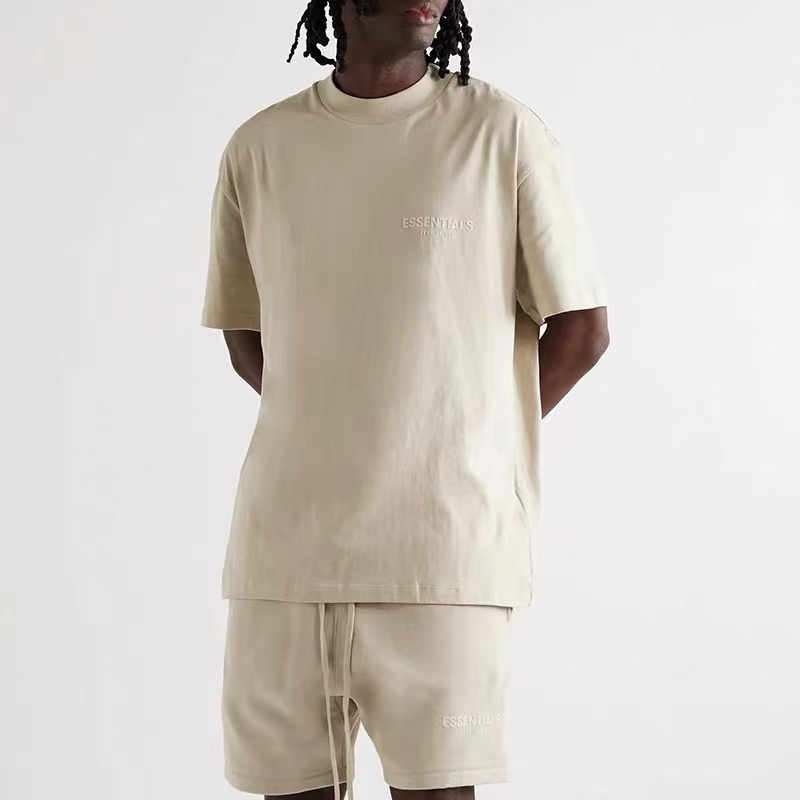 Áo thun FOG FEAR OF GOD ESSENTIALS dáng rộng tay ngắn có túi ngực