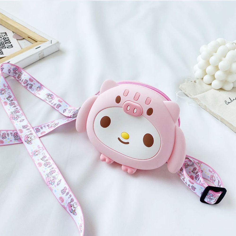 Túi Tote Đeo Vai Bằng Silicon Hình Mèo Kitty Hoạt Hình Dây Đeo Có Thể Điều Chỉnh Cho Bé Gái