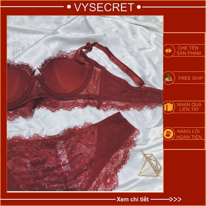 BỘ ĐỒ LÓT REN,SÉT NỘI Y  CAO CẤP MÚT MỎNG CÓ GỌNG SEXY ÔM NGỰC C1245 | BigBuy360 - bigbuy360.vn