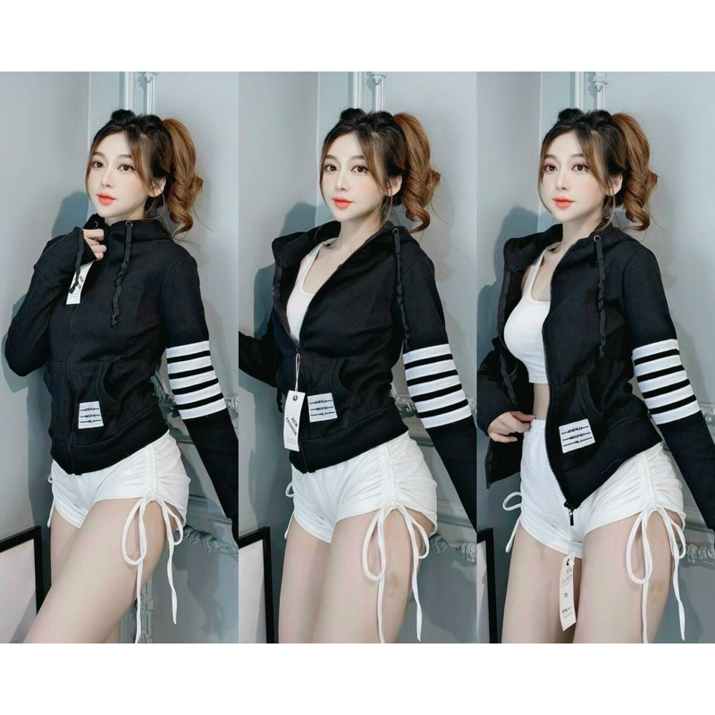 Áo khoác nữ chống nắng thun gân xỏ ngón có túi trong