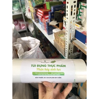 Cuộn túi đựng thực phẩm sinh học tự phân hủy Eco 500gr/cuộn