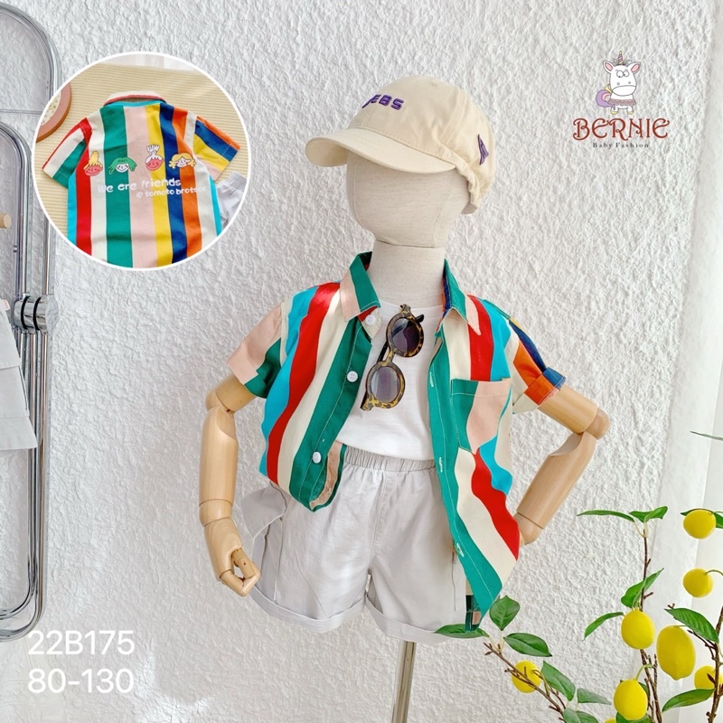BỘ SƠ MI CẦU VỒNG CHO BÉ TRAI