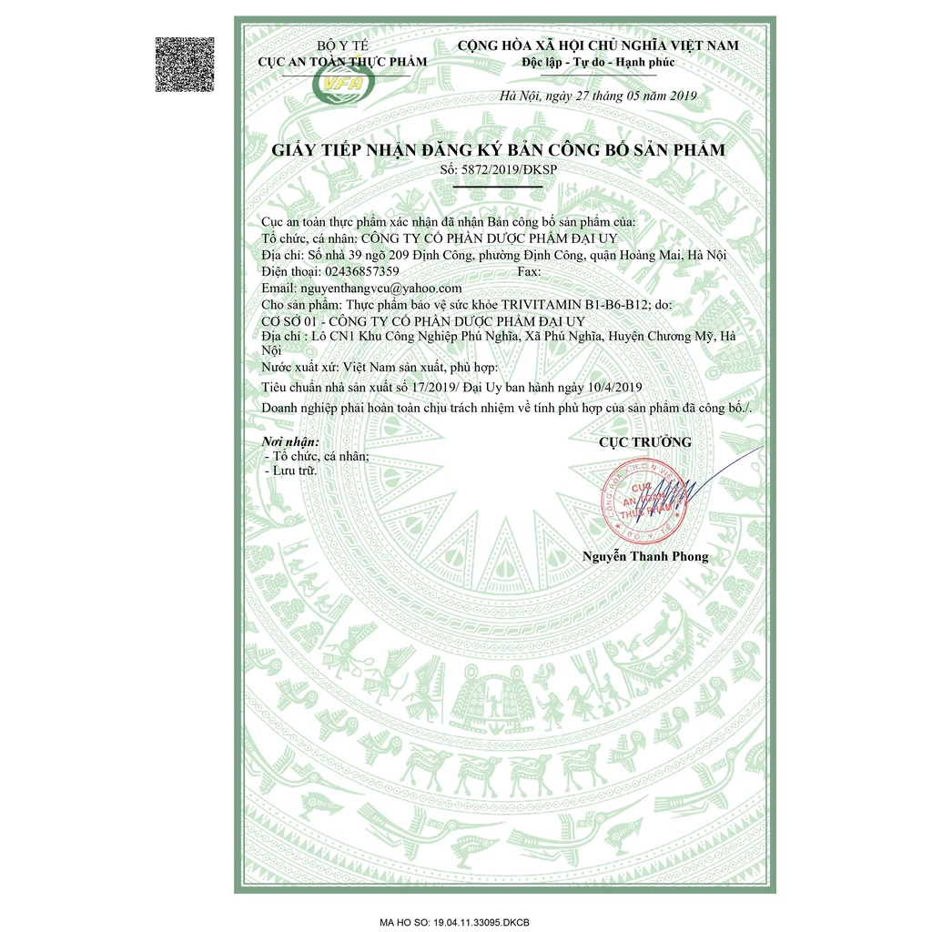 Trivitamin 3B B1- B6 - B12 hộp 100 viên nén - Bổ sung vitamin B1- B6 - B12