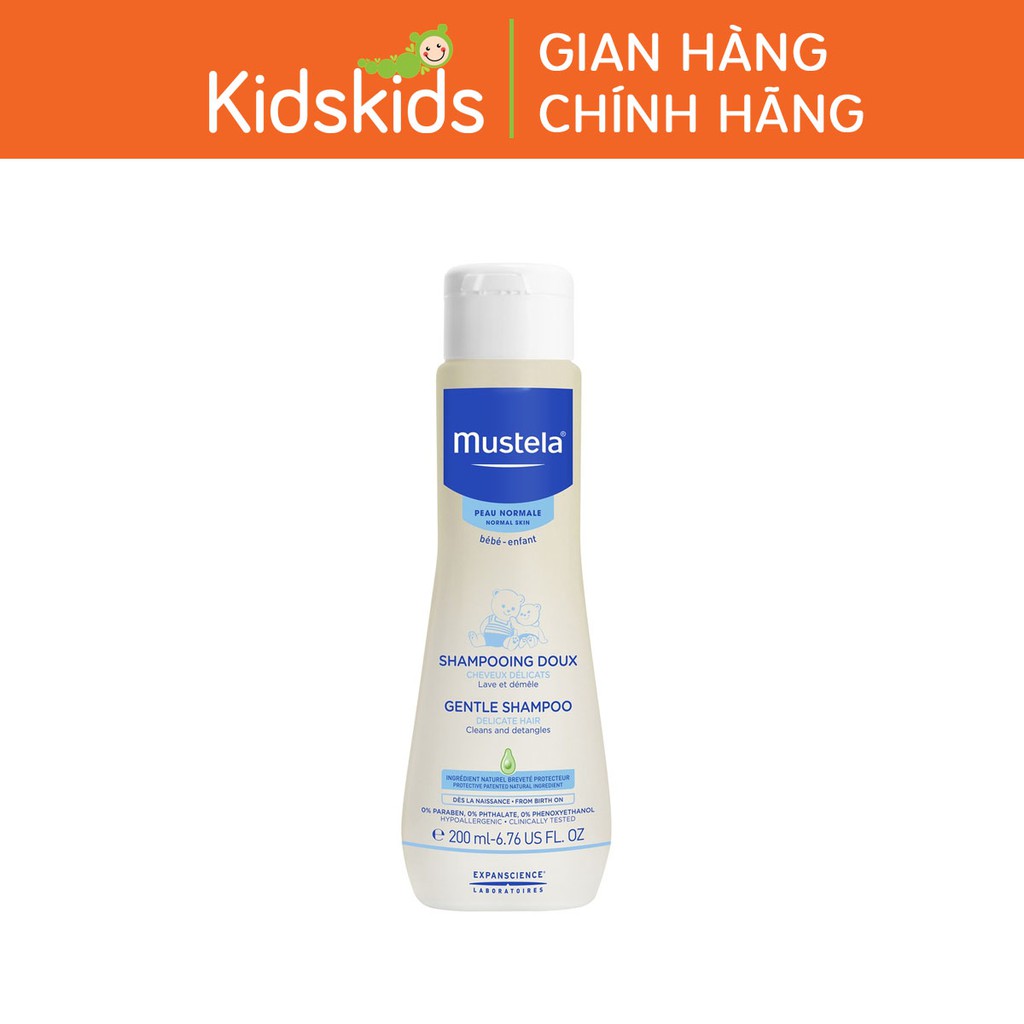 Dầu Gội Cho Trẻ Sơ Sinh &amp; Em Bé Da Thường Mustela 200ml