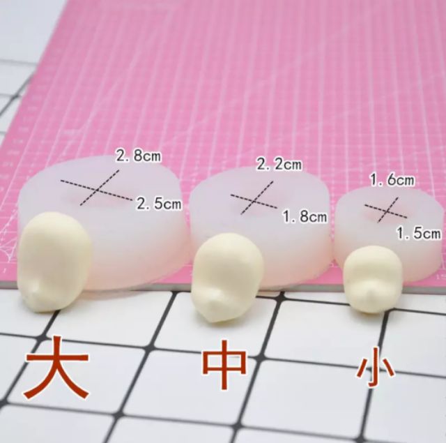 Khuôn silicone nặn đất sét mặt doll chibi bjd nendoroid