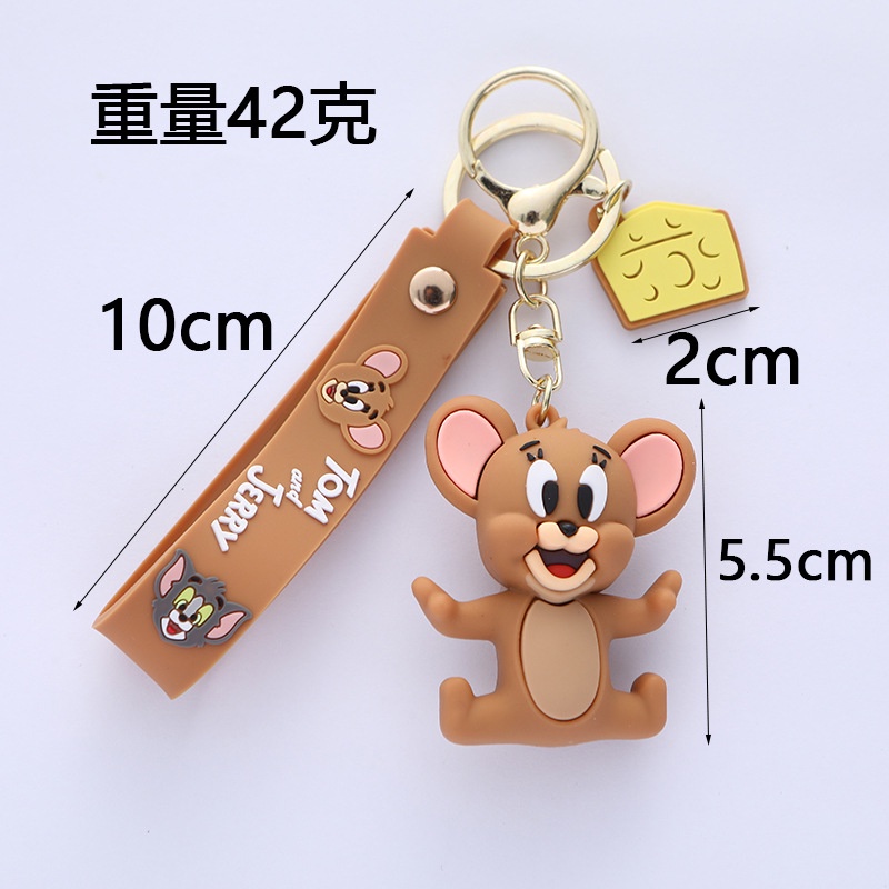 Móc Chìa Khóa Ô Tô, Xe Máy, Treo Balo Hoạt Hình Tom Và Jerry Đáng Yêu