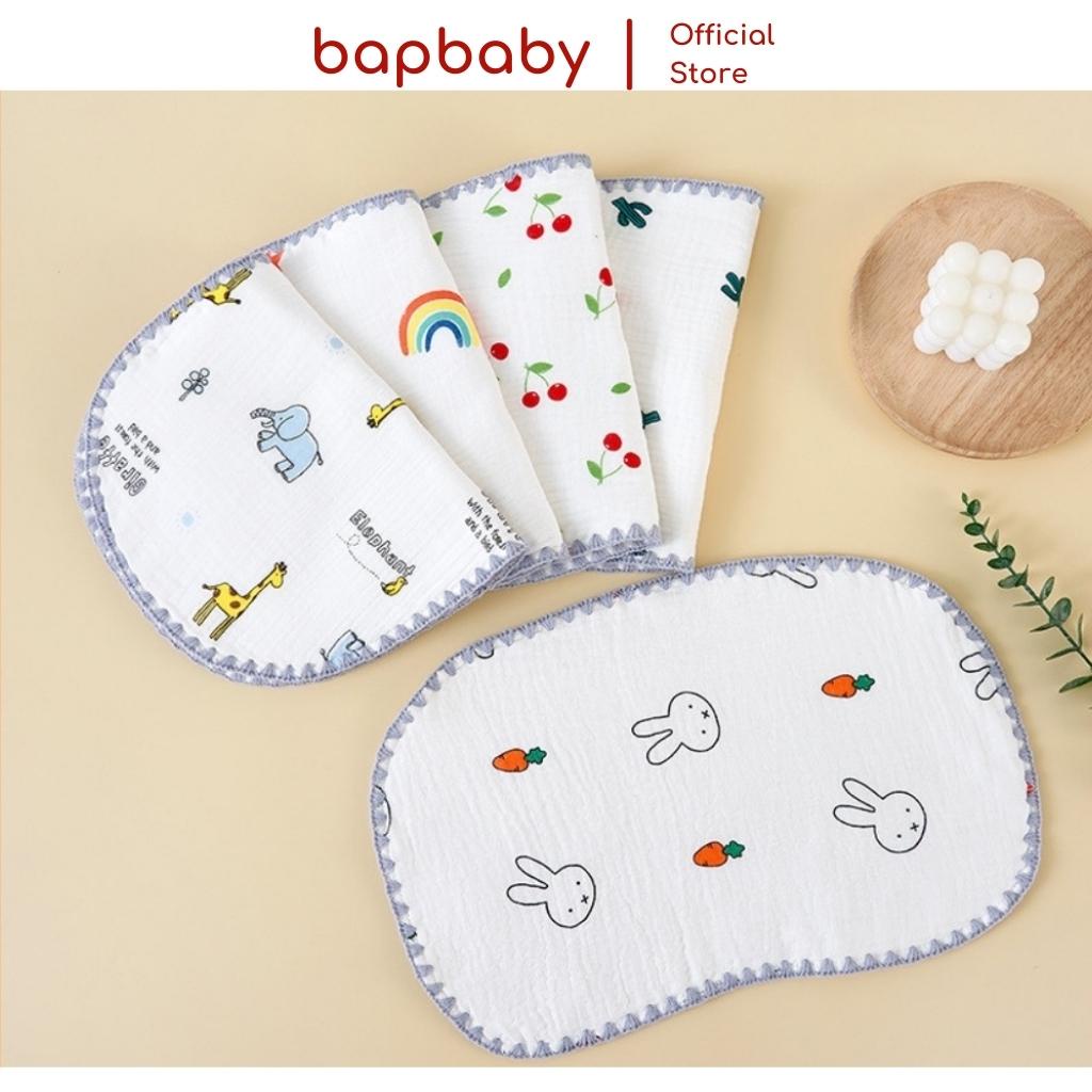 Gối xô sơ sinh BẮP BABY Gối cho bé sơ sinh vải xô nhăn 10 lớp mỏng kích thước 25cm*40cm