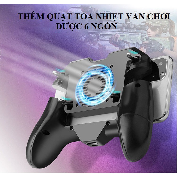 Tay Cầm Chơi Game ❤️FREESHIP❤️ Quạt Tản Nhiêt Làm Mát Điện Thoại Kiêm Sạc Dự Phòng Thông Minh F8