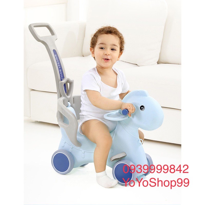 Ngựa bập bênh đa năng kiêm xe chòi chân và xe đẩy cho bé Toys House WM19033, hàng chính hãng cho bé