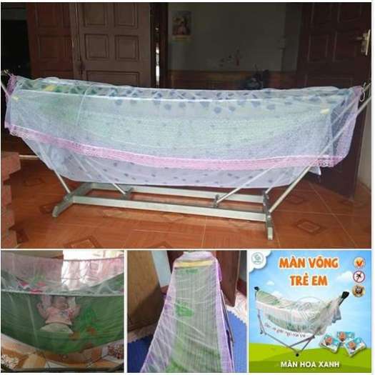 Màn Võng Chống Muỗi Và Côn Trùng Đốt Cho Trẻ , Mùng võng Việt Nam Cho Bé Giấc Ngủ Ngon