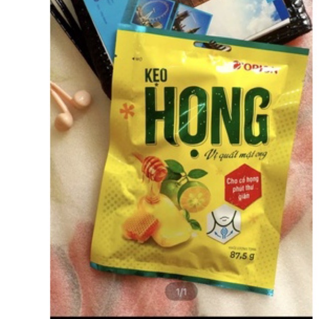 Kẹo ngậm họng Orion Vị Quất Mật ong gói 87,5g