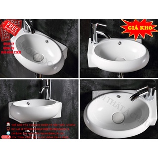 Chậu lavabo treo,lavabo treo tường,bồn rửa mặt mini,nhỏ màu trắng (kích thước lavabo 42x28)giá 700k