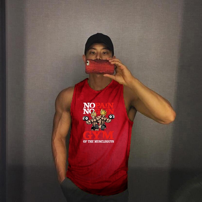 Áo tập thể dục thể hình không tay nhanh khô thời trang mùa hè cho nam