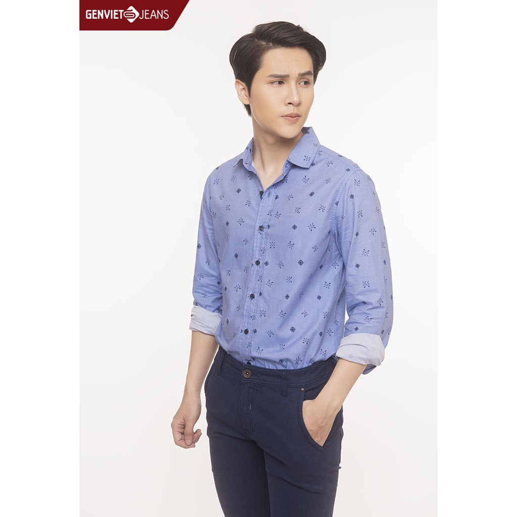 Áo sơ mi dài tay nam X3121S812 GENVIET | BigBuy360 - bigbuy360.vn
