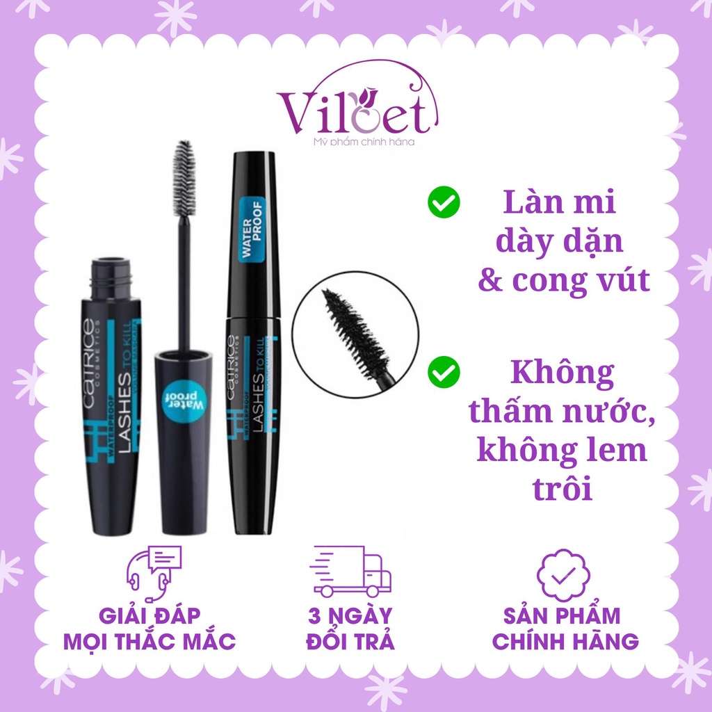 Mascara Catrice Đức 10ml làm dày, chuốt mi, lông mày, chống thấm nước - Shop Viloet