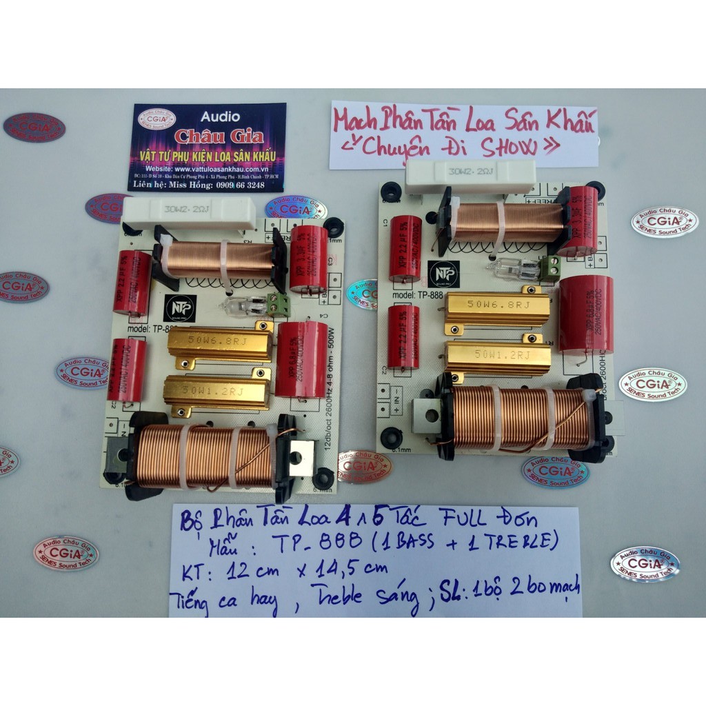 Mạch phân tần loa 4 tấc 5 tấc đơn 2 cái Audio Châu Gia