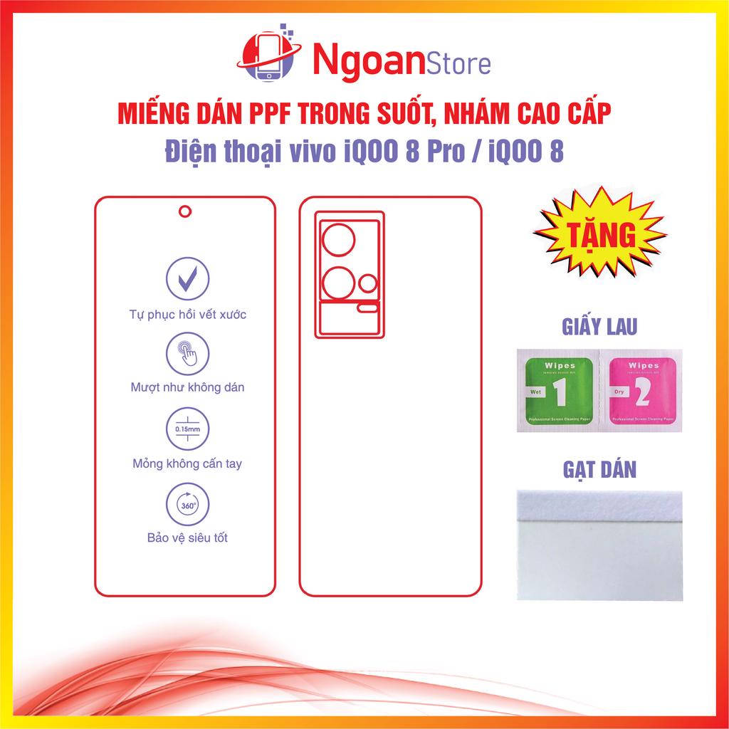 Miếng dán PPF cho Điện thoại vivo iQOO 8 Pro / iQOO 8 - Ngoan Store