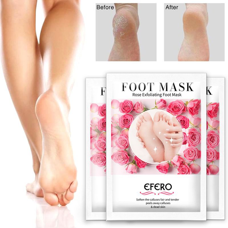 Rose Exfoliating Foot Mask Moisturizing Exfoliation for Legs Heels Remove Dead Skin Pedicure Peeling Feet Mask | BigBuy360 - bigbuy360.vn