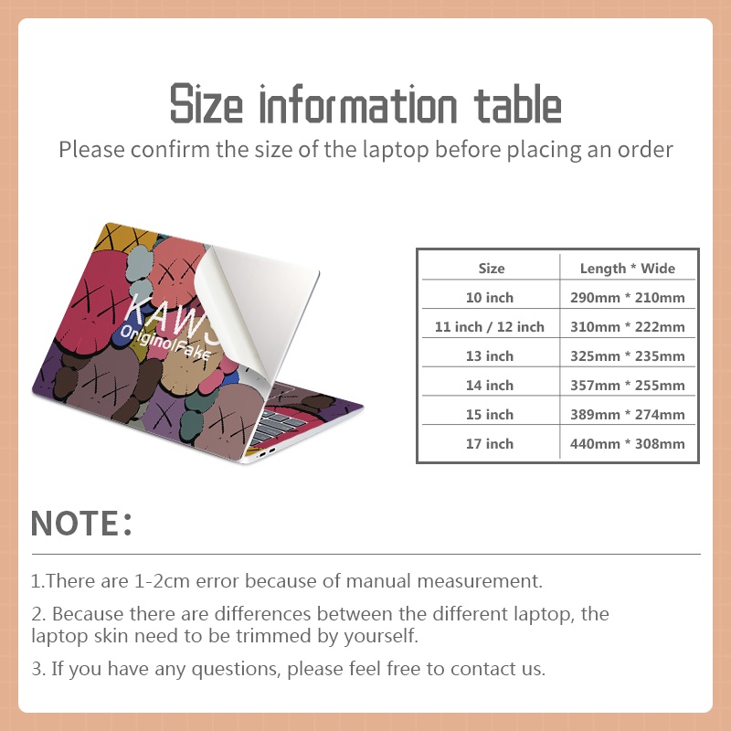 Miếng Dán Trang Trí laptop Chống Thấm Nước Hình sesame street diy 11 12 13 14 15 16 17 inch