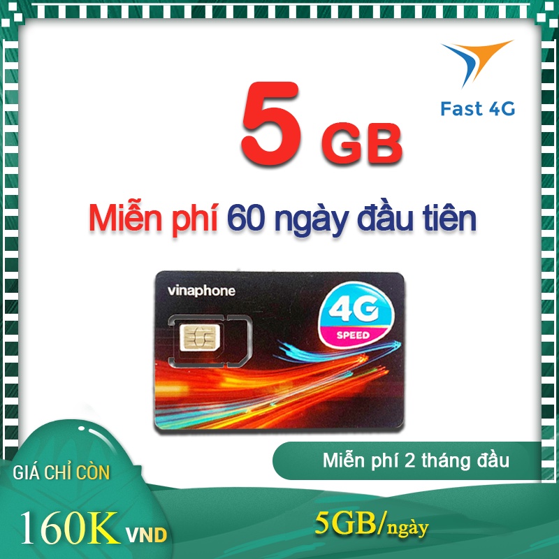 Sim 4G Vinaphone Big50y có 5GB/ngày tốc độ cao ( Miễn phí 16 tháng) Free tỷ Gb tiktok, youtube, zalo, my tv