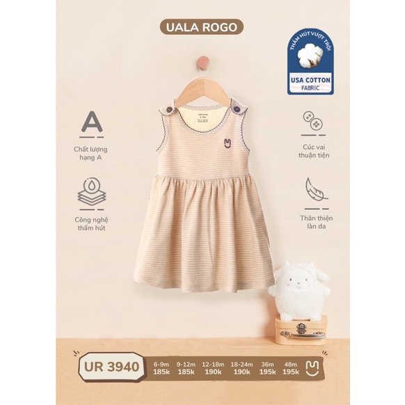 UALA ROGO- Váy bé gái hãng Uala Rogo từ 6 tháng tới 4 tuổi