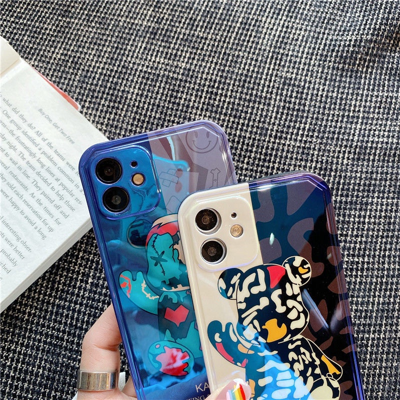 Ốp điện thoại hình gấu hoạt hình cho iPhone11 12promax 13 13Pro Dual Xs Xr XsMax 7 8P