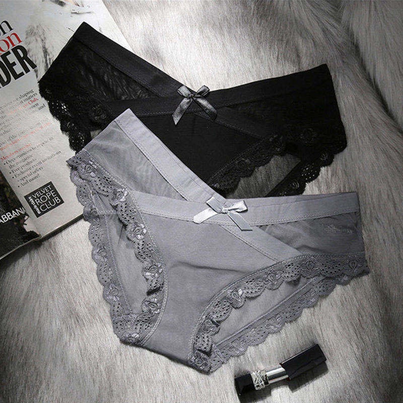 Quần lót cotton AOWEINISI phối ren quyến rũ cho nữ