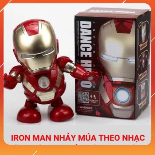 [Giá lẻ bằng giá sỉ] Đồ Chơi Siêu Nhân Iron Man loại đắt-Mở Mặt-Có Nhạc-Nhảy