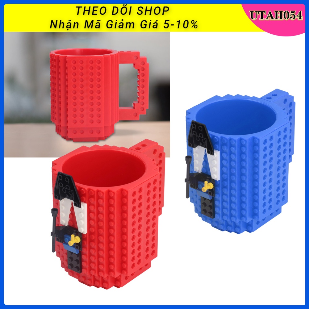 Hàng HOT Ly Uống Nước Kiểu Khối Lắp Ráp Sáng Tạo Funny DIY Novelty Cup【Utah054】