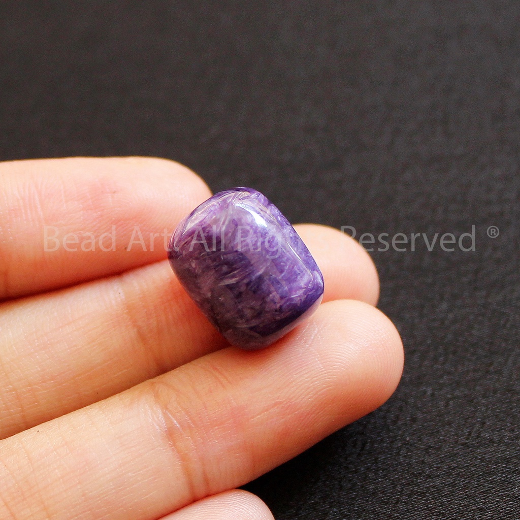 14x11MM Lu Thống Đá Mắt Rồng Tím, Charoite, Loại AAA, Phối Vòng Tay Phong Thuỷ, Chuỗi Hạt S37 - Bead Art