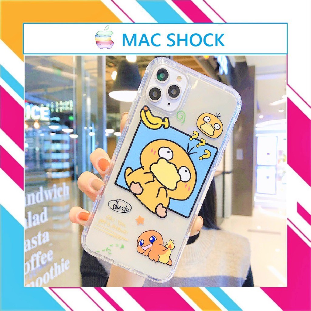 Ốp lưng IPhone pokemon vịt trong suốt, chống sốc 8plus/x/xs/xs max/11/11 promax/12/12 promax/13 promax