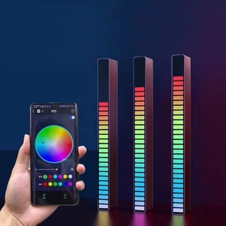 Thanh đèn led rgb nháy theo nhạc, cảm ứng âm thanh, giọng nói đèn toki