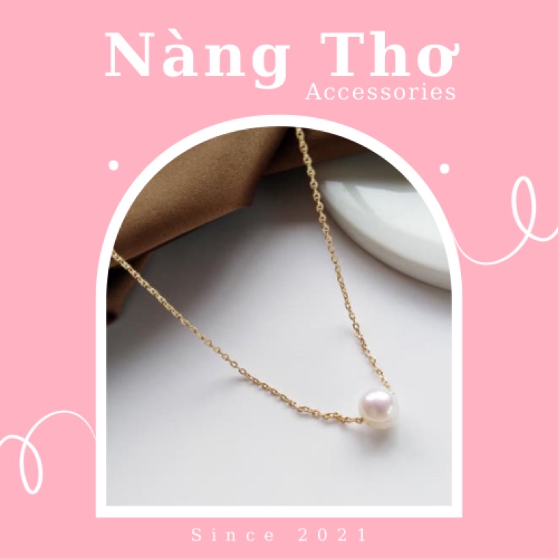 Vòng cổ ngọc trai nhân tạo, dây chuyền nữ Nàng Thơ Accessories