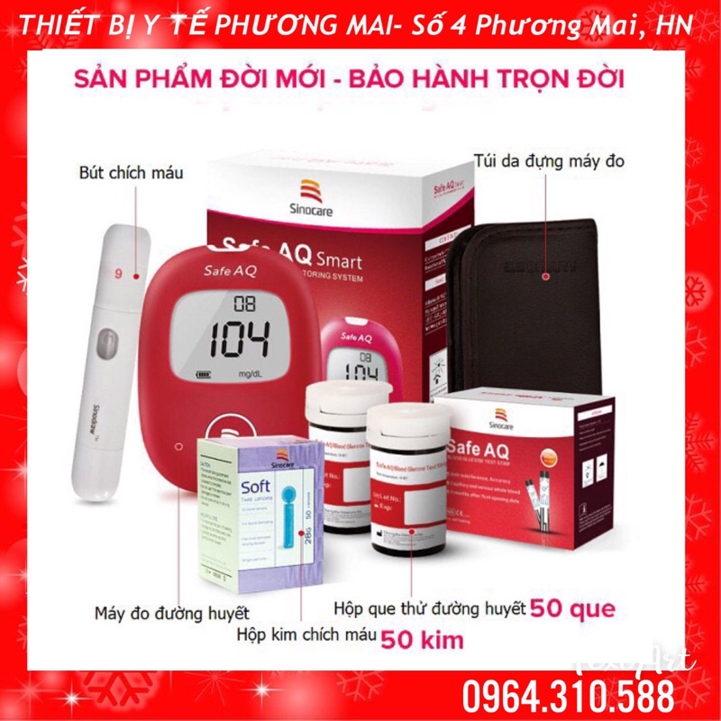 Máy thử tiểu đường Sinocare Safe AQ
