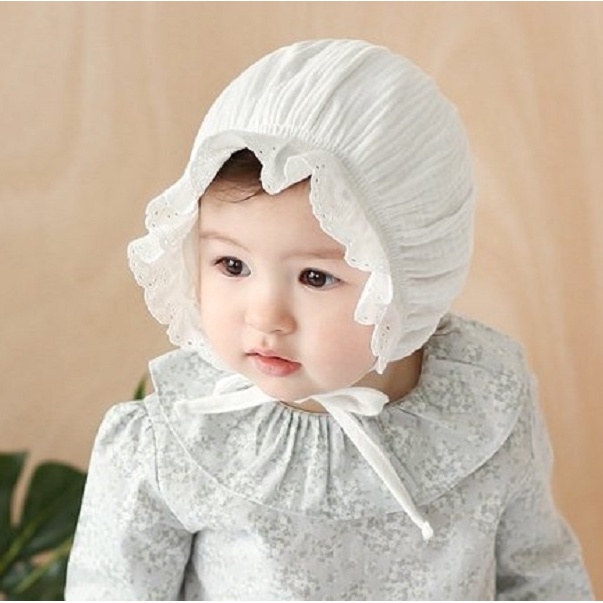 Mũ bèo ren tiểu thư cho bé gái
