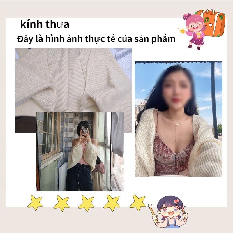 [ Mã 12FASHIONSALE1 giảm 10K đơn 50K ] Áo khoác cardigan dệt kim dáng rộng dài tay thời trang cho nữ