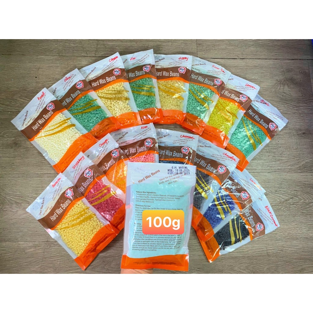 (Tặng que) 100g Sáp tẩy lông Hard wax beans dạng hạt Chính hãng