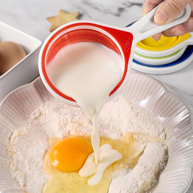 Set 4 Muỗng Đo Lường Silicone Có Thể Gấp Gọn Tiện Lợi
