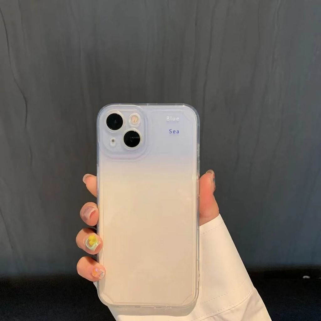 Ốp Điện Thoại Trong Suốt Màu Gradient Đơn Giản Cho iphone 12 13 11 Pro Max X Xs Max Xr Edge