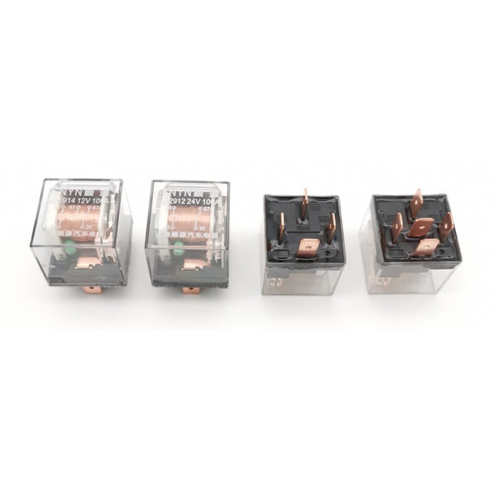 Rơ Le 4 chân - 5 chân 12V 100A Hoặc 24V 100A Nhựa Trong