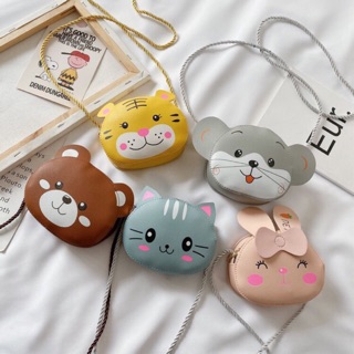 ( Min_Sale) Túi Đeo Chéo Hình Mèo, Thỏ , Gấu Brown, Mèo , Chuột Cho Bé Yêu Diện Phố