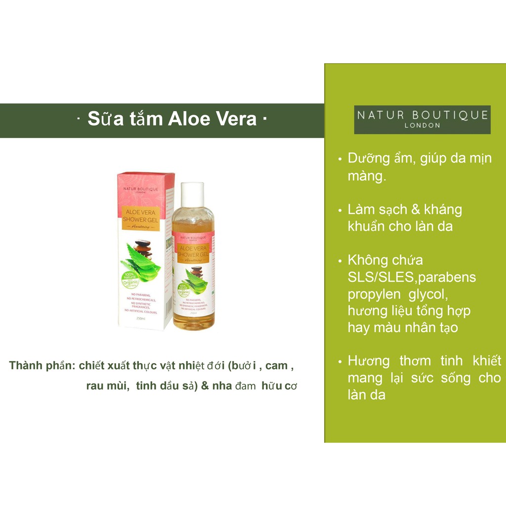 Sữa tắm Aloe Vera, 250ml (Aloe Vera Shower Gel, 250 ml)