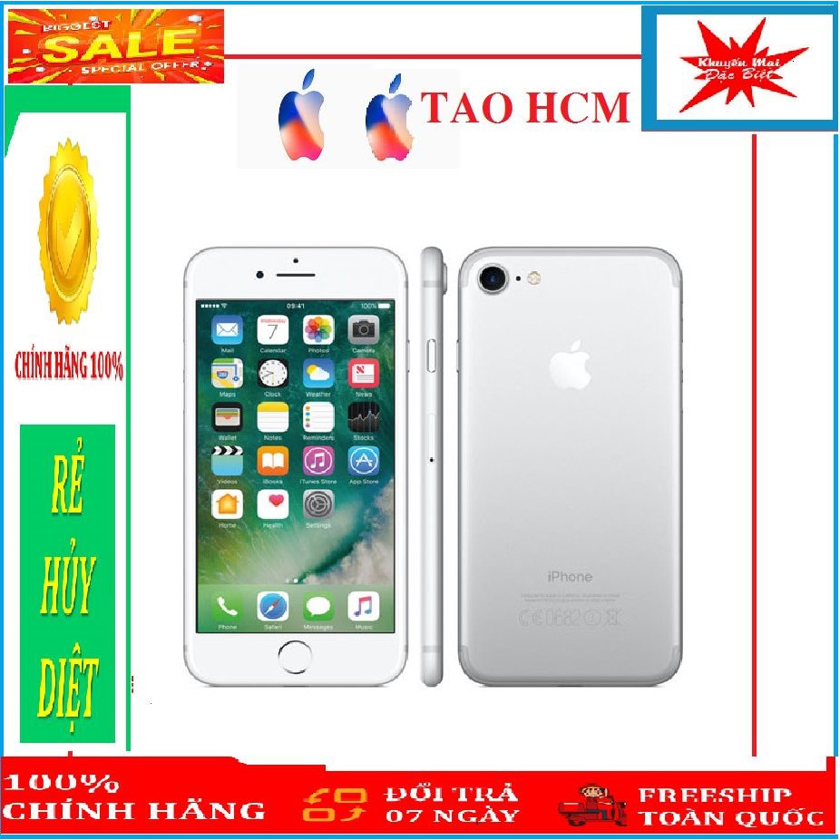 ĐIỆN THOẠI IPHONE 7 PLUS 128GB QUỐC TẾ fullbox bảo hành 12 tháng,