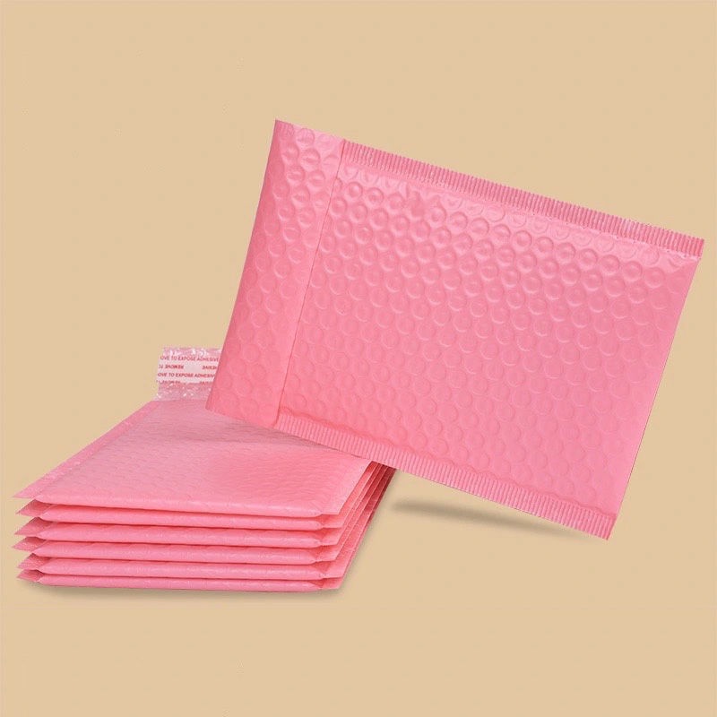 Combo 10 túi gói hàng hóa có bóng khí chống sốc an toàn màu hồng - miumeoshop0987