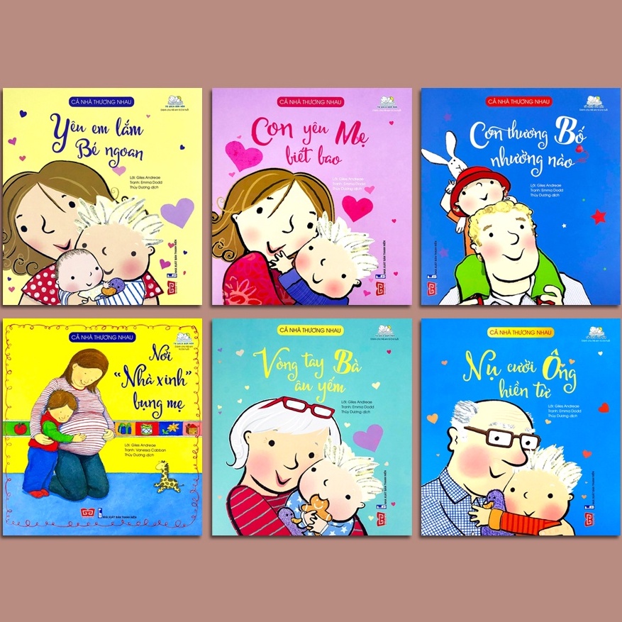Sách - Ehon Cả nhà thương nhau (Bộ 6 quyển) - Thanh Hà Books HCM