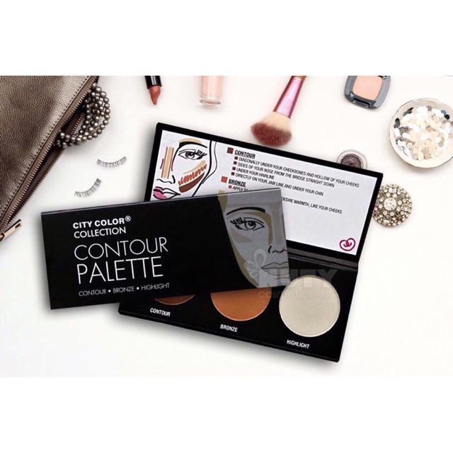 PHẤN TẠO KHỐI 3 Ô CITY COLOR CONTOUR EFFECTS PALETTE