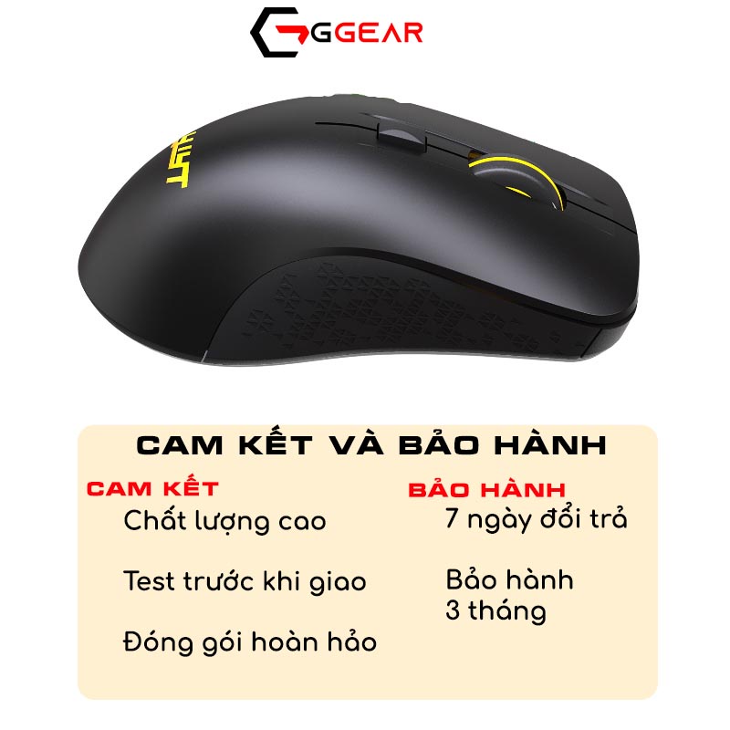 Chuột máy tính gaming bluetooth không dây wireless 2.4G Ggear MG865 chế độ kép 2400dpi cho macbook ipad smartphone