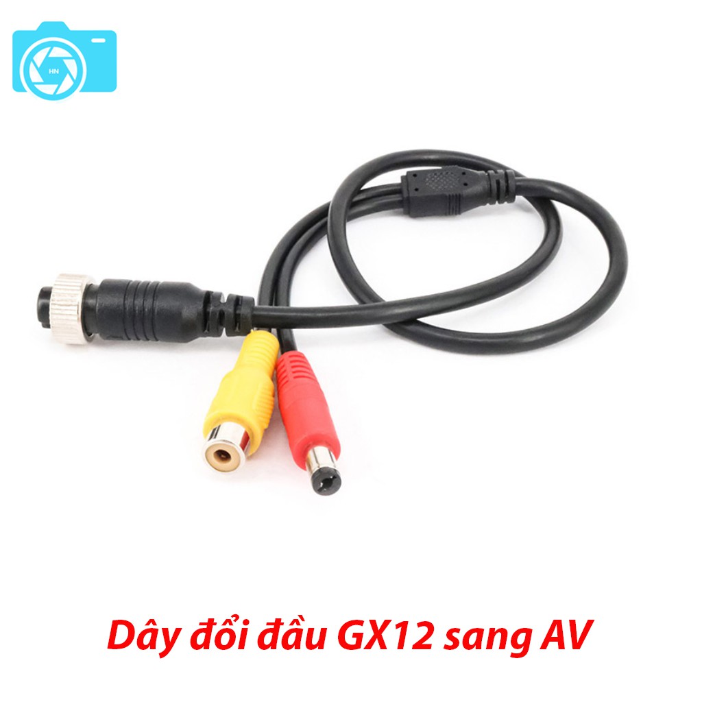 ĐỔI ĐẦU CHÂN CẮM GX12 CHO MÀN HÌNH - Dây đổi đầu giắc từ GX12 4P sang AV