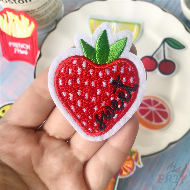 Miếng ủi thêu trang trí quần áo hình thức ăn dễ thương xinh xắn