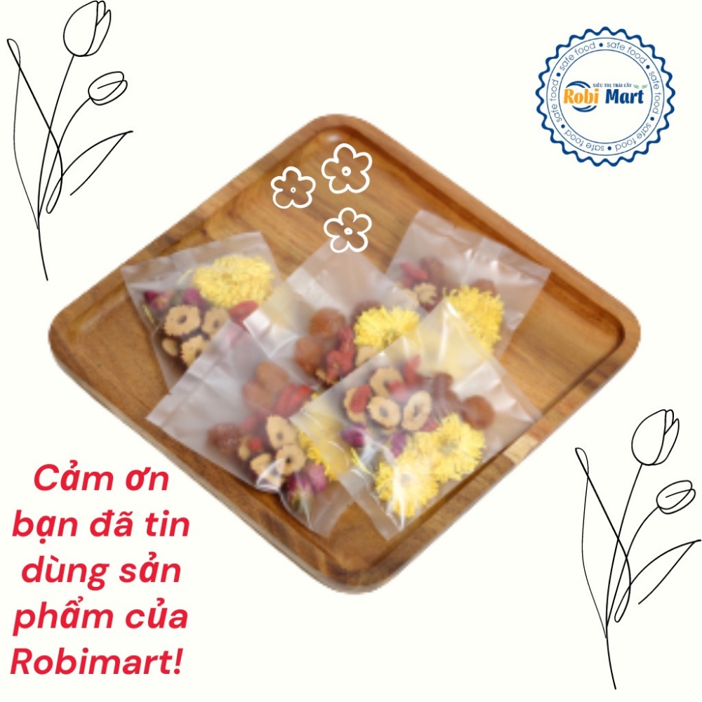 [1 gói dùng thử] trà hoa hồng ngũ vị đẹp da robimart (hoa hồng, cam thảo, kỷ tử, hoa cúc, cỏ ngọt)